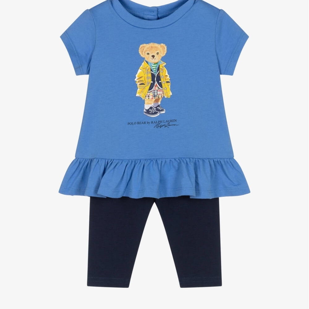 Ralph Lauren Blue Bear Dress Set